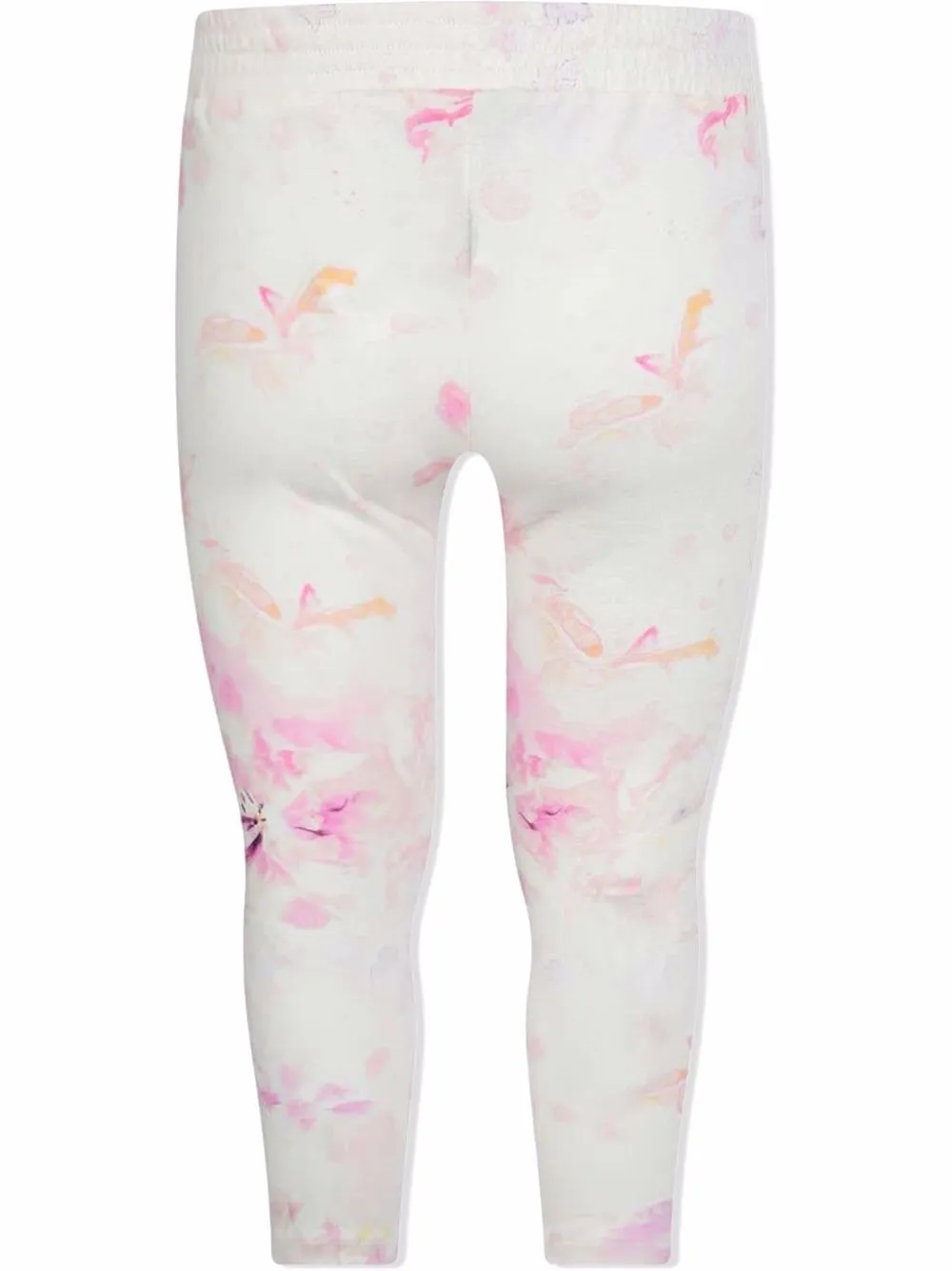 Shop Roberto Cavalli Junior Floral-print Leggings In White