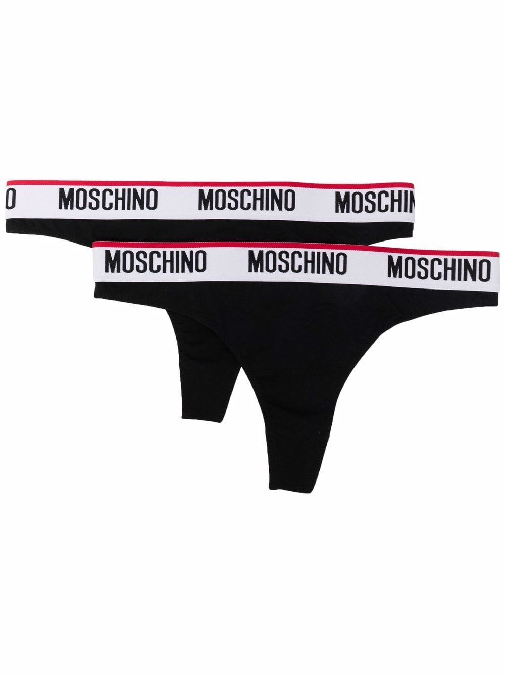 фото Moschino комплект из двух трусов-стрингов с логотипом