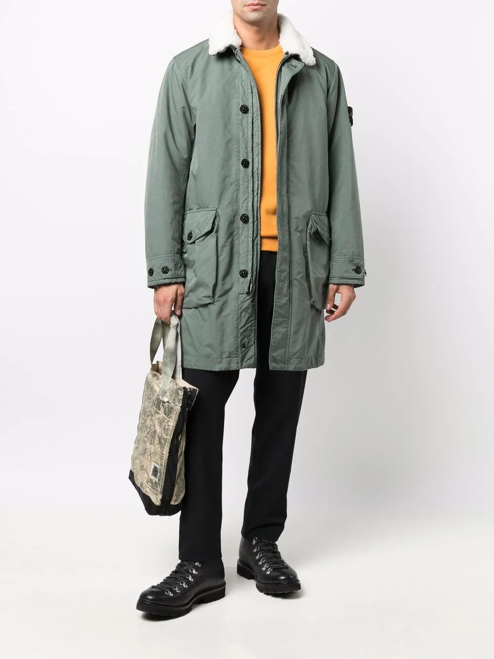 фото Stone island куртка с нашивкой compass