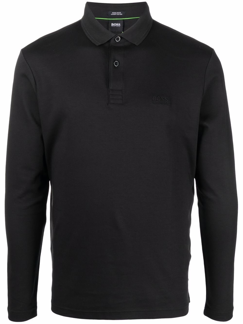 BOSS long sleeve polo shirt - Black | £125.00 | Mirror Online