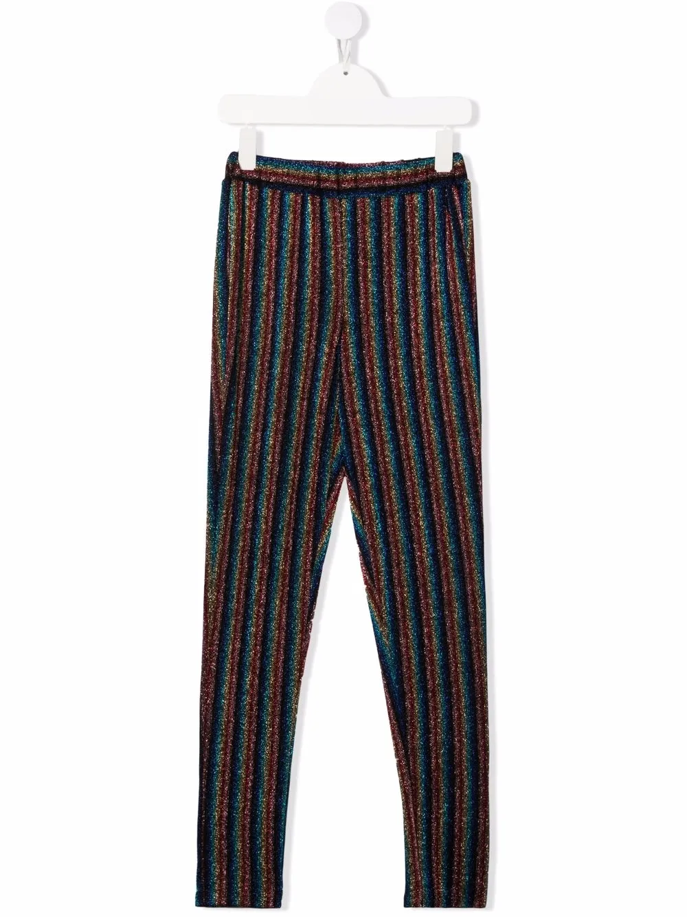 SONIA RYKIEL ENFANT полосатые легинсы с эффектом металлик
