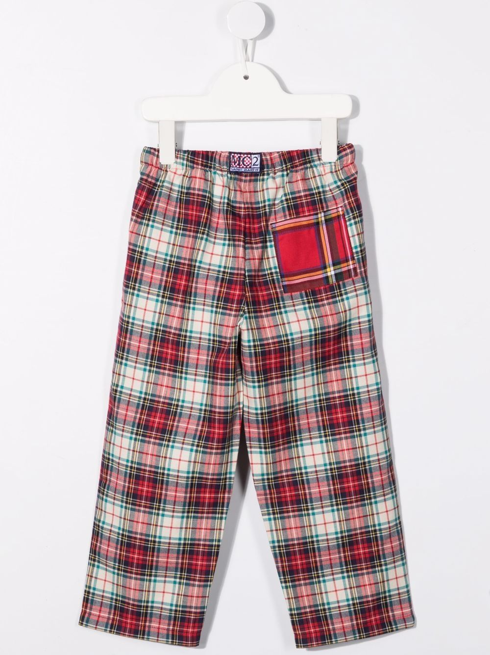 Image 2 of MC2 Saint Barth Kids Hypo checked straight trousers