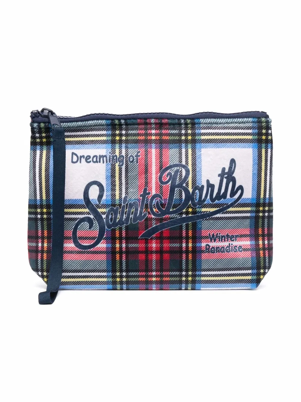 

MC2 Saint Barth Kids bolsa de mano con estampado a cuadros - Blanco