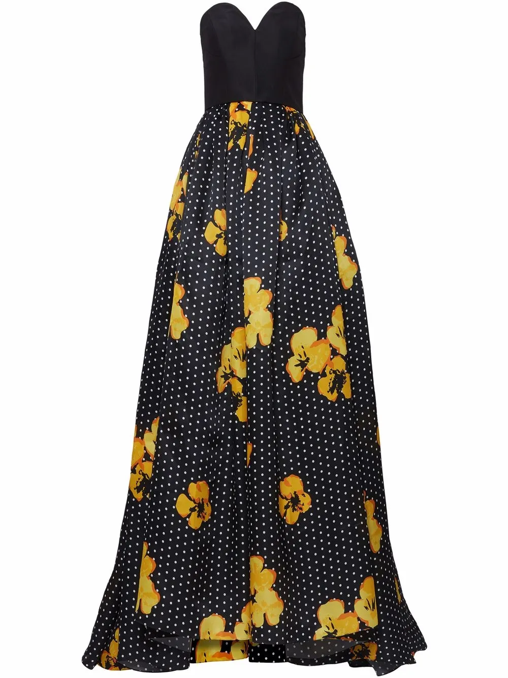 

Carolina Herrera polka-dot strapless evening dress - Black