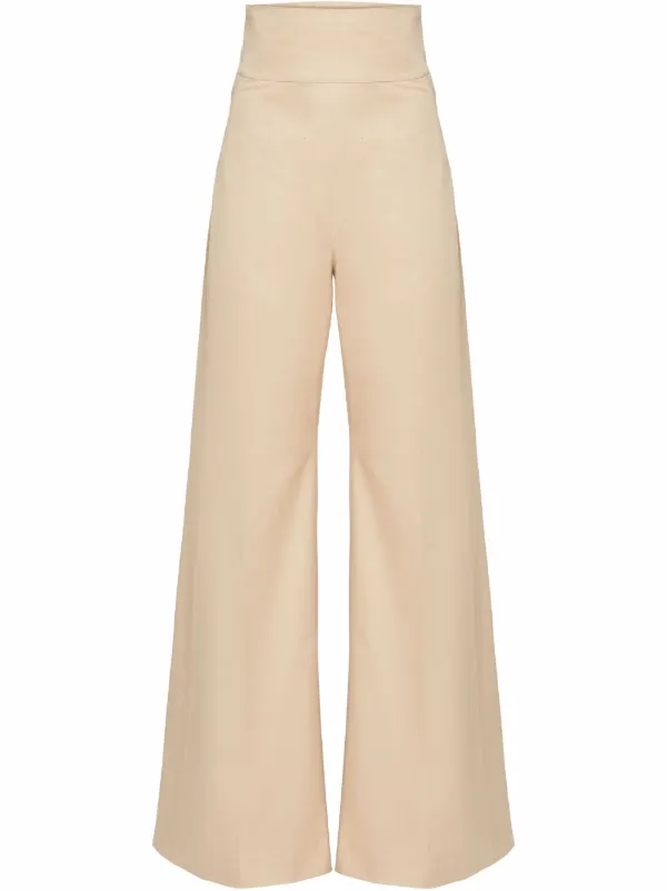 Carolina Herrera Pantalones Anchos Con Tiro Alto - Farfetch