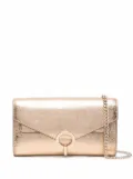 SANDRO metallic-finish clutch bag - Gold