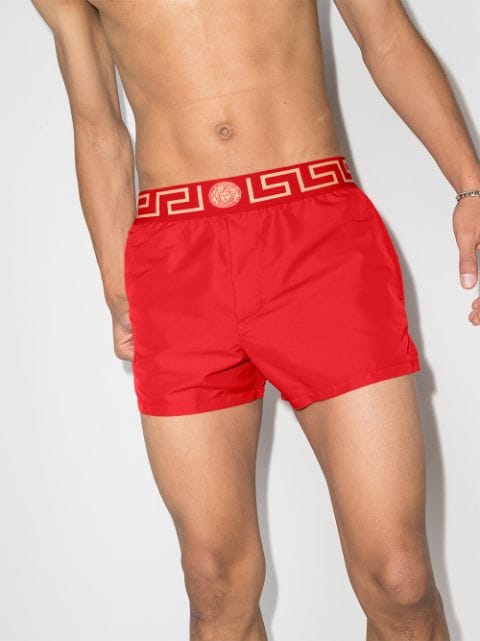 versace red swim shorts