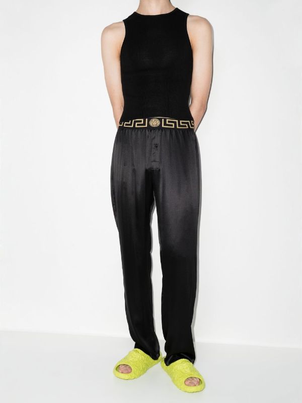 Versace Greca-pattern elasticated-waistband Trousers - Farfetch