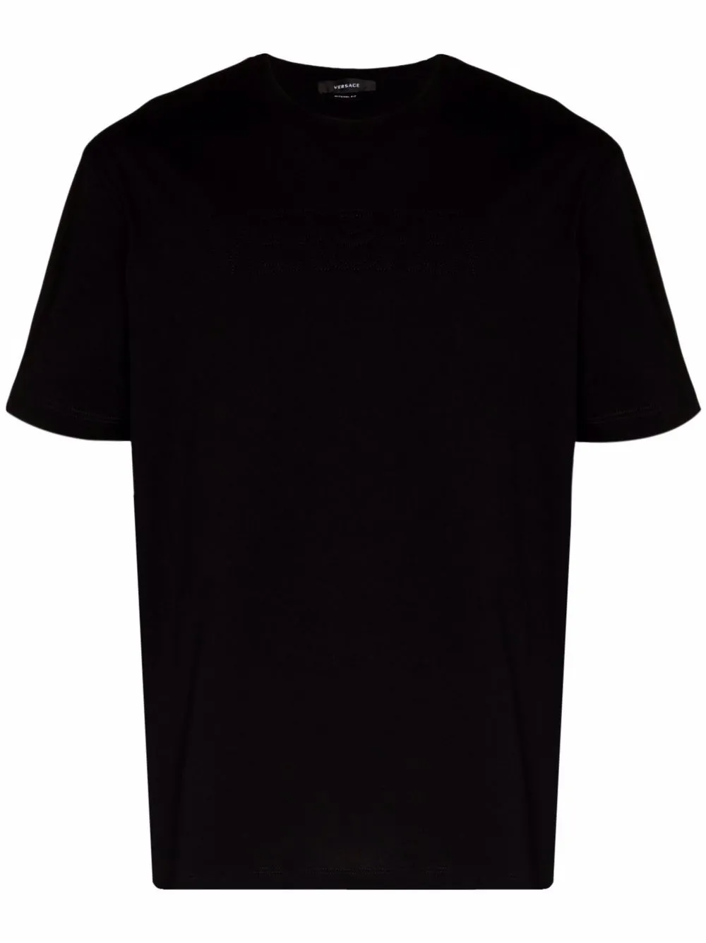 

Versace playera con logo en relieve - Negro