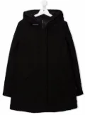 Woolrich Kids concealed-front hooded coat - Black