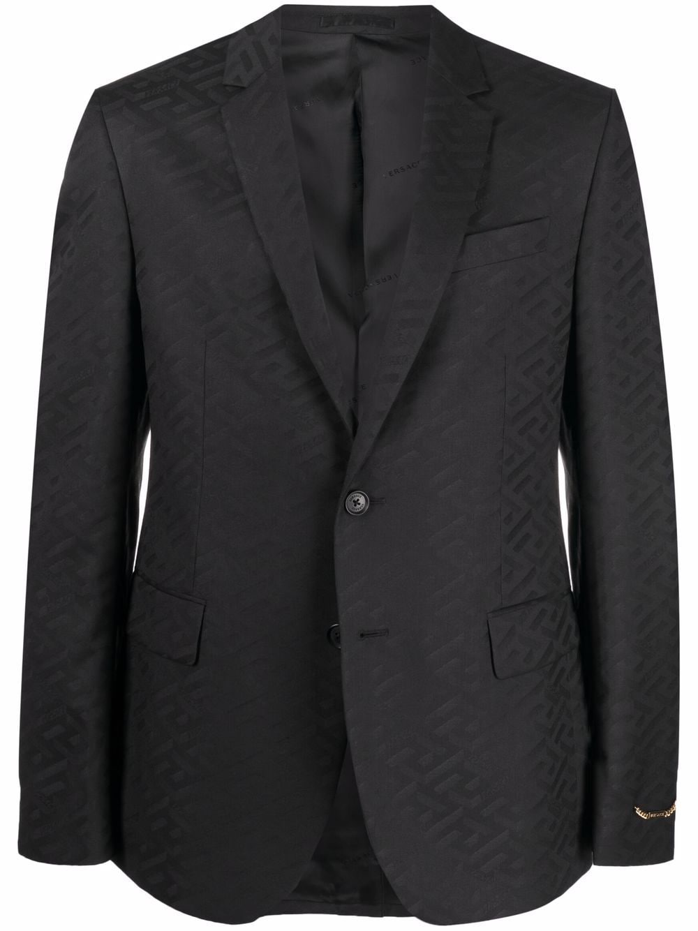 фото Versace однобортный пиджак с узором la greca