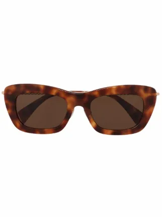 Lanvin Tortoiseshell effect Cat eye Sunglasses NEW! Silver Lanvin Logo Sunglasses | Lanvin main image 3