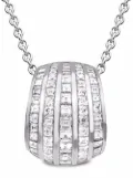 Pragnell 18kt white gold Manhattan five row diamond pendant necklace - Silver