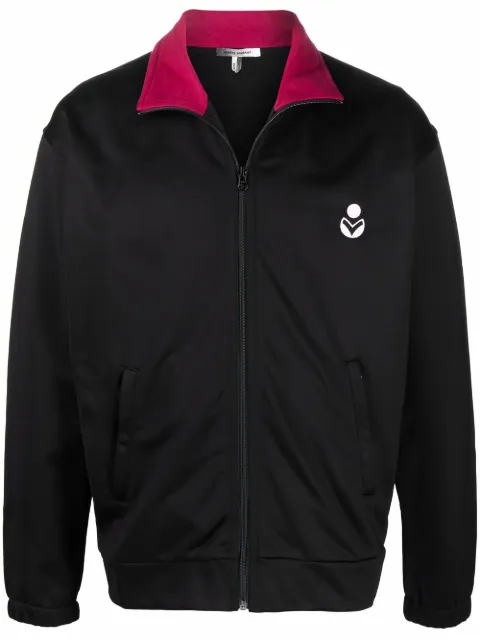 MARANT logo-embroidered bomber jacket 