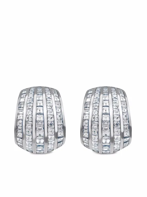 Boucles d'oreilles Manhattan en blanc 18ct ornées de diamants - Pragnell - Modalova