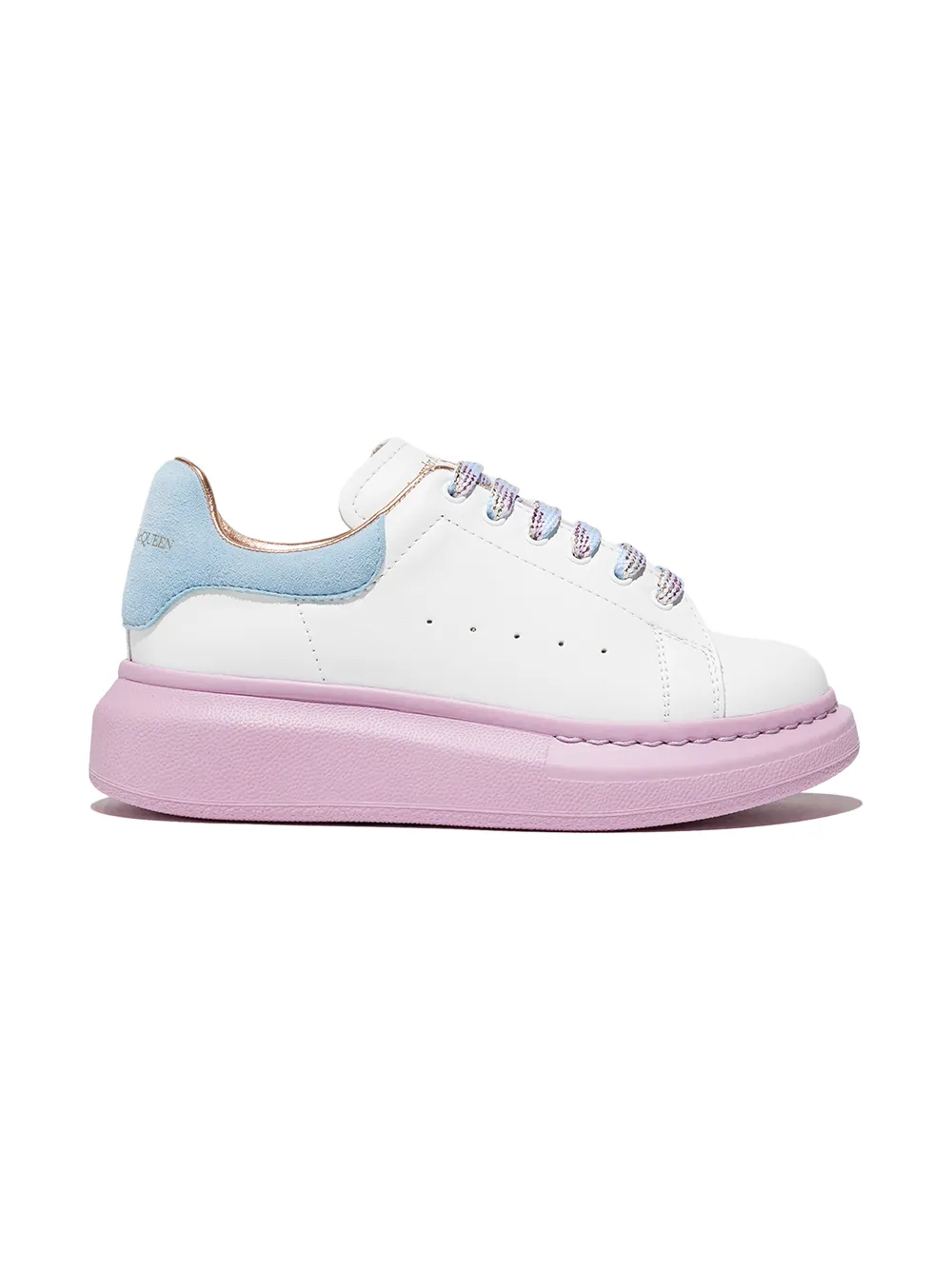 

Alexander McQueen Kids tenis oversize con agujetas - Blanco