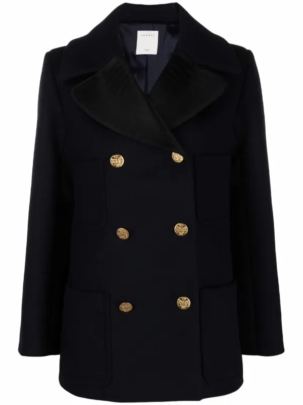 sandro navy coat