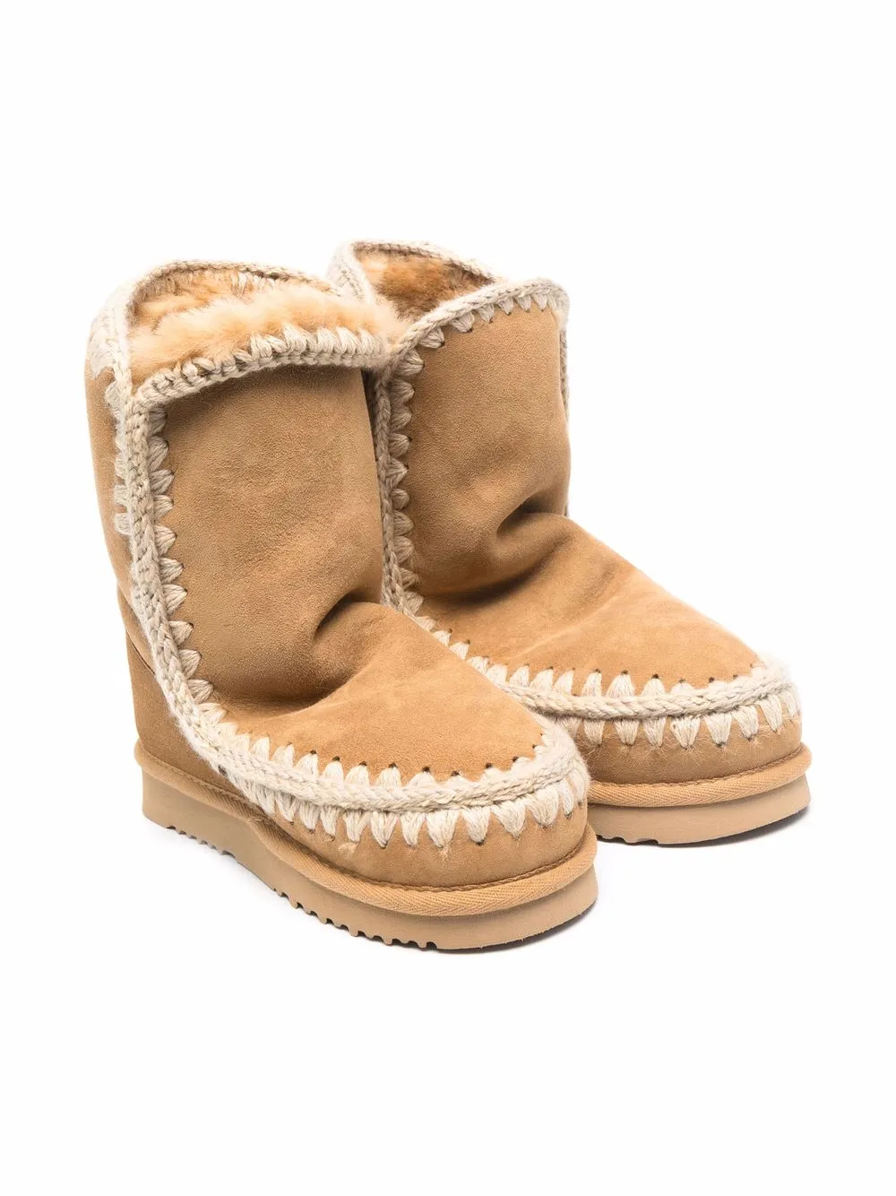 

Mou Kids shearling lining boots - Brown