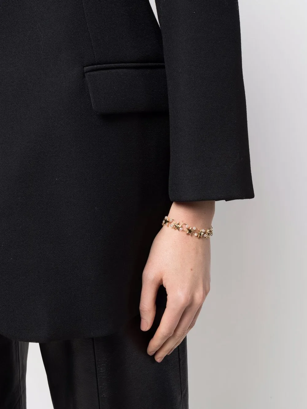Saint Laurent Armband met imitatieparel - Goud