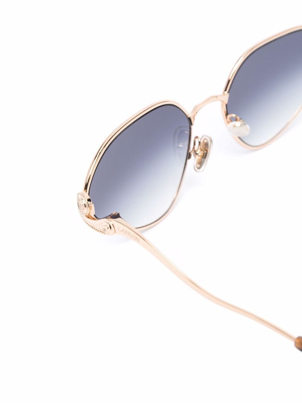 Shop Lanvin Tinted Cat Eye Sunglasses In Gold