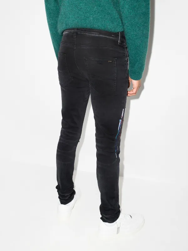 amiri embroidered logo jeans