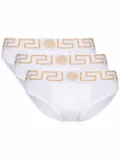 Versace set of three logo-waist brief - White