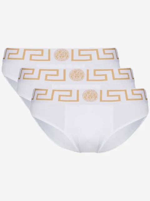 Versace set of three logo-waist brief