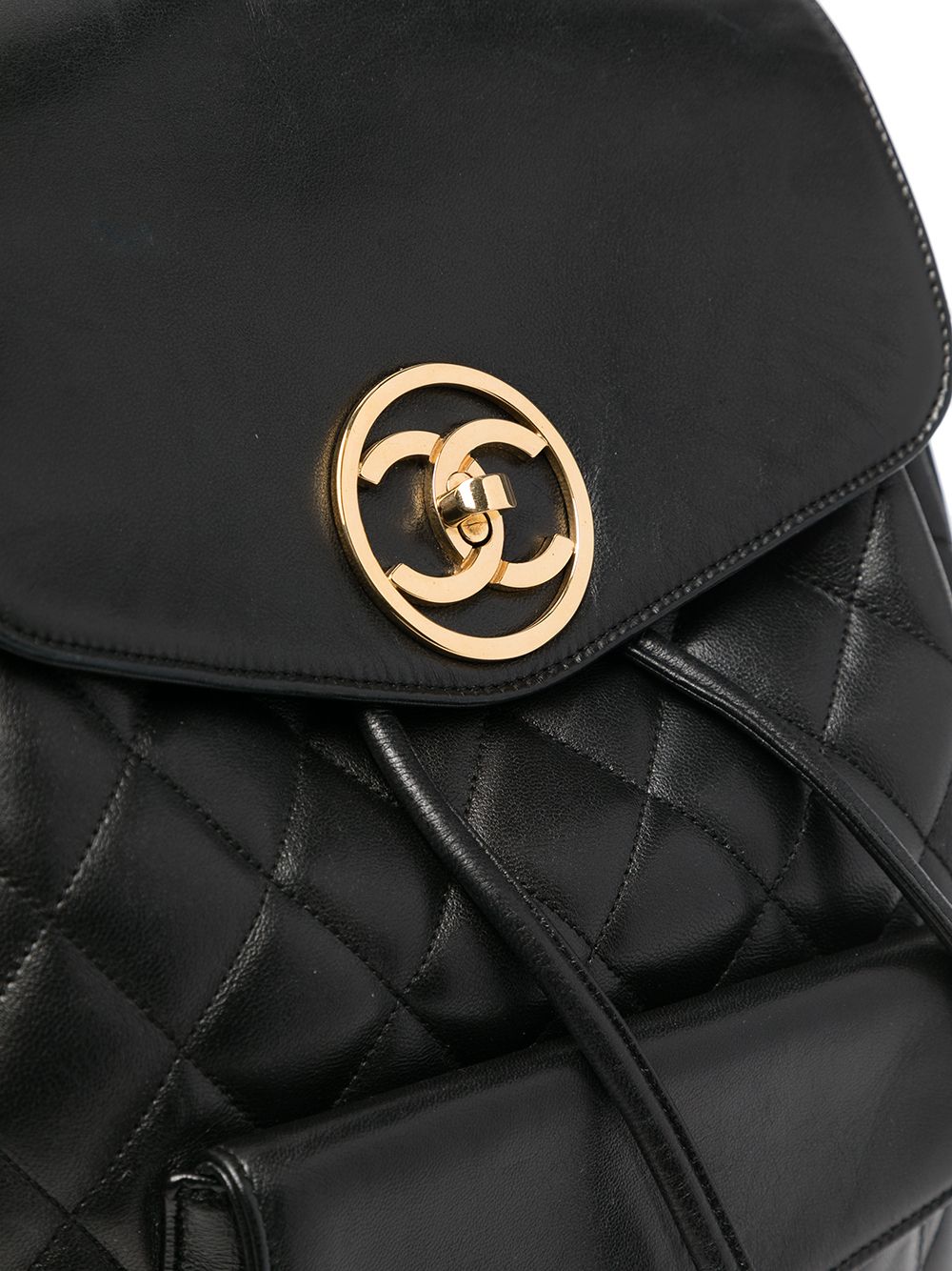 фото Chanel pre-owned стеганый рюкзак 1992-го года с логотипом cc