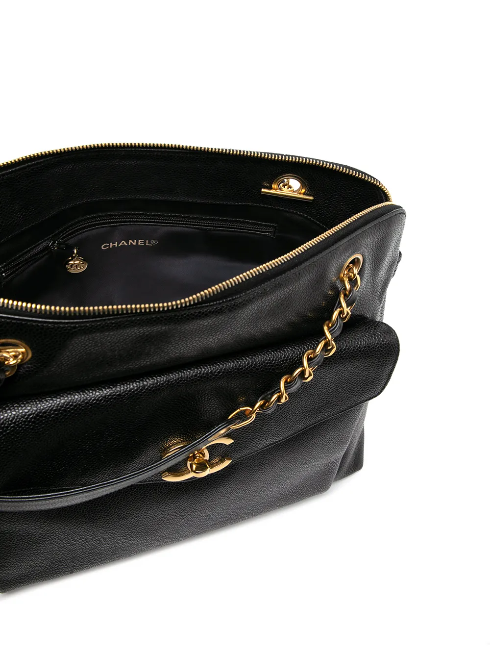 фото Chanel pre-owned сумка-тоут 1995-го года с логотипом cc