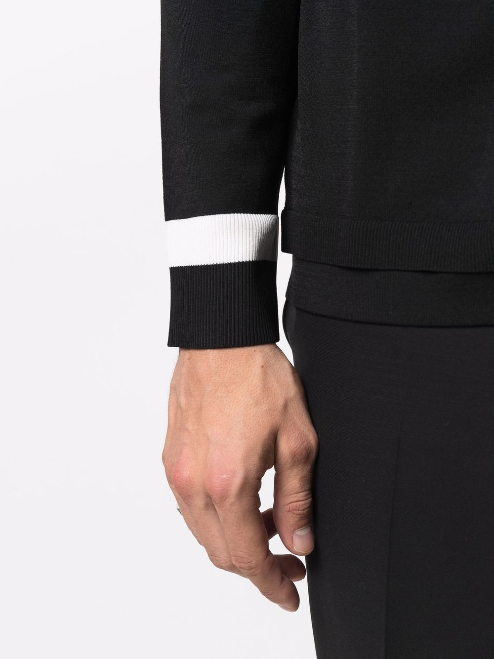 Neil Barrett Stripe Detail Cuff Sweatshirt - Farfetch