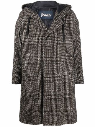 Herno herringbone outlet overcoat