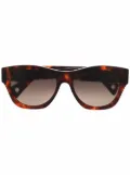 Lanvin tortoiseshell-effect logo-plaque sunglasses - Brown