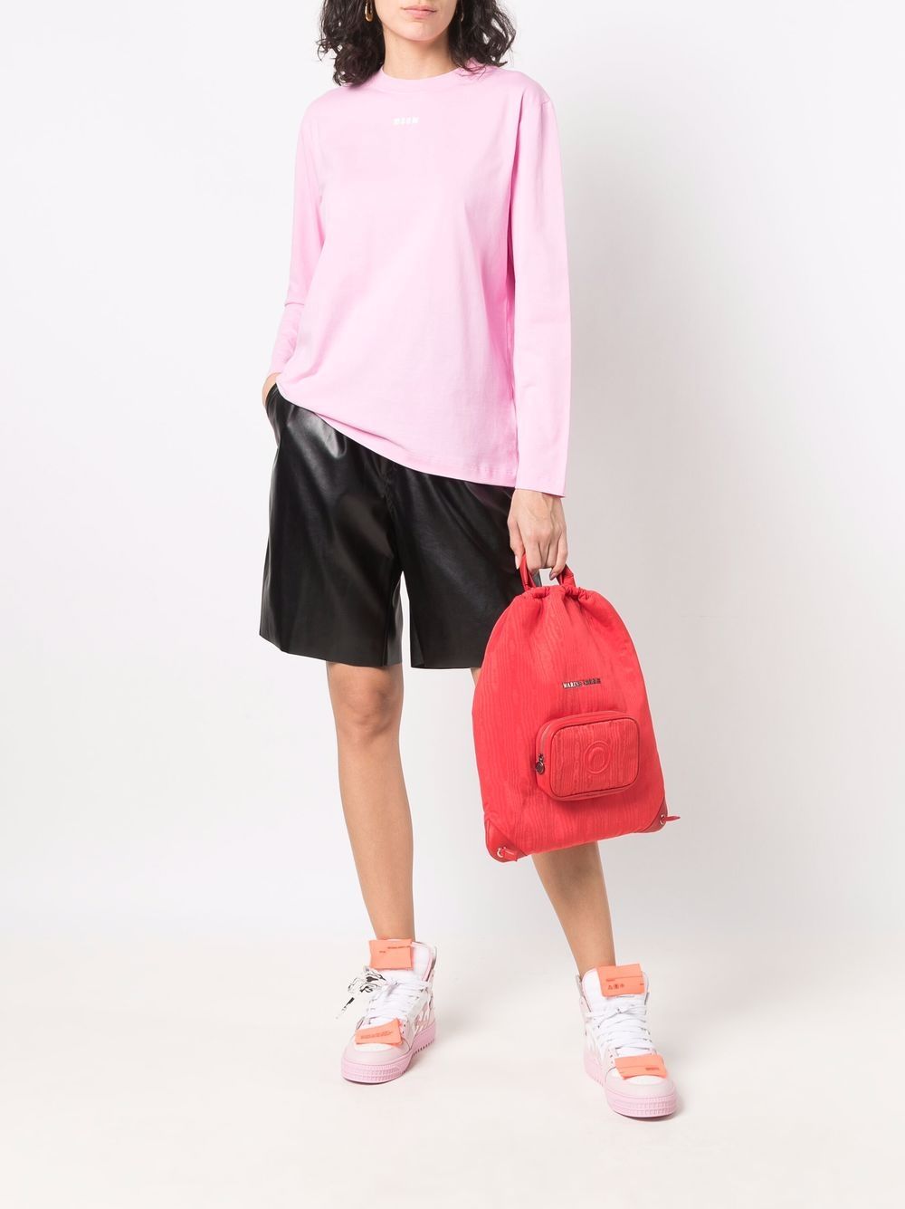 MSGM Tanktop met logoprint - Roze