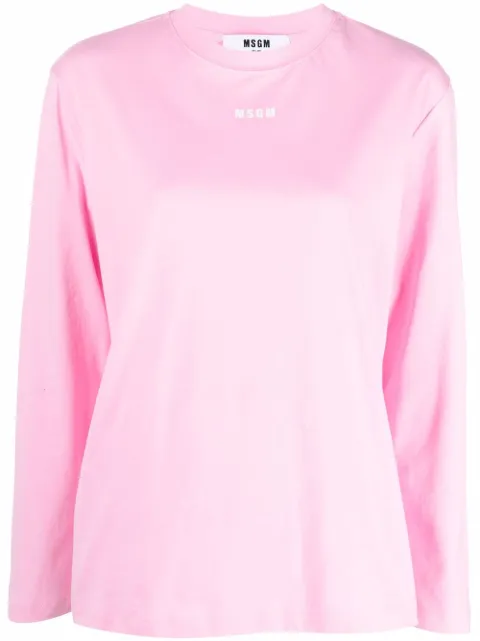 MSGM logo-print cotton top