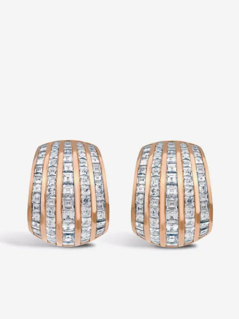 Pragnell Manhattan Classic diamantörhängen i 18K roséguld