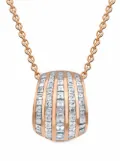 Pragnell 18kt rose gold Manhattan classic five row diamond pendant necklace - Pink