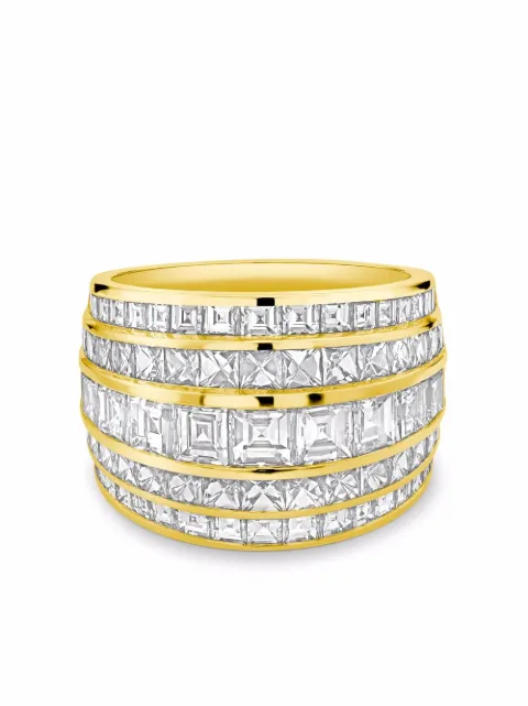 Pragnell 18kt yellow gold Manhattan five row diamond ring