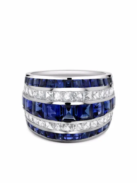 Pragnell platinum Manhattan Classic sapphire and diamond ring