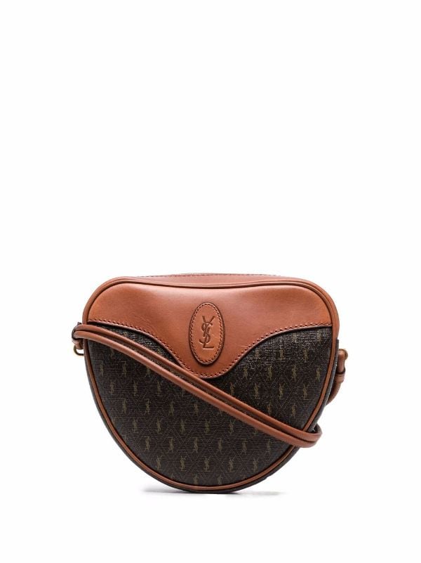YSL LE MONOGRAMME CROSSBODY BAG IN MONOGRAM CANVAS AND SMOOTH LEATHER