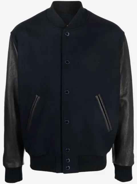 Golden Goose Jaqueta bomber college com recortes