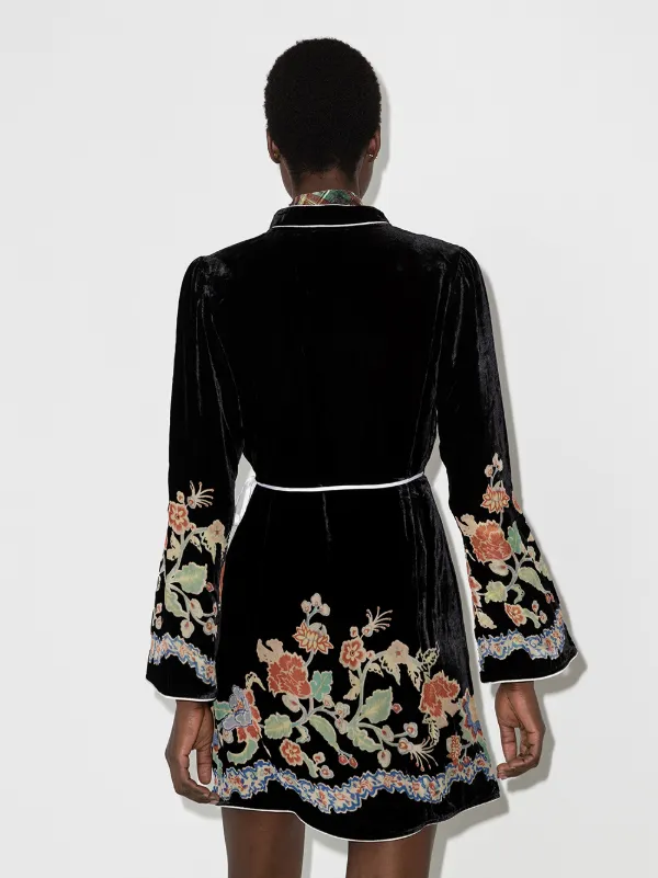 rixo iris wrap dress