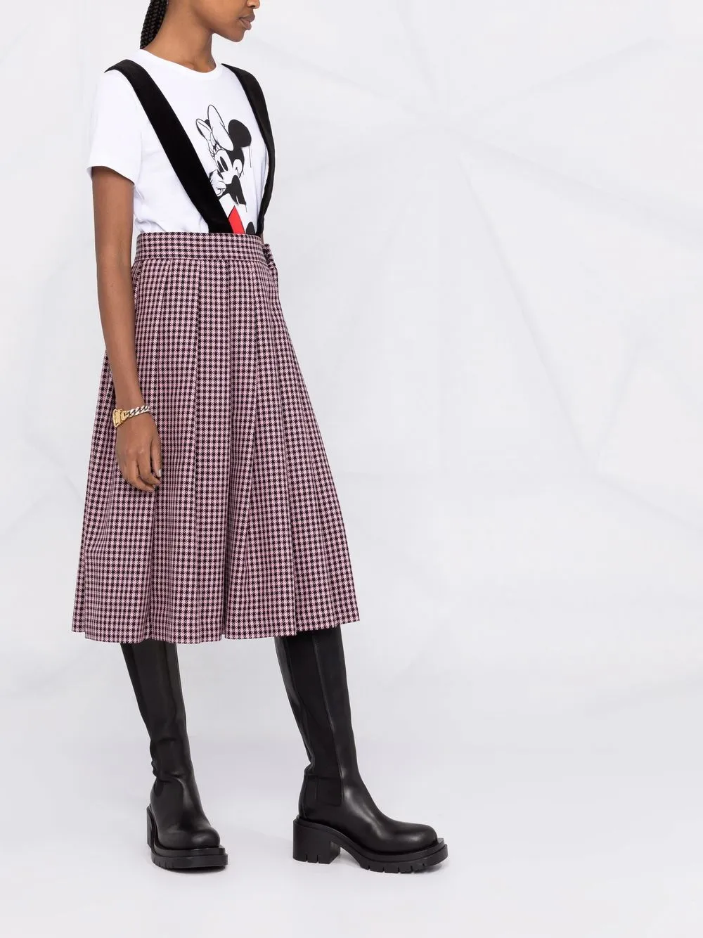 фото Comme des garçons girl клетчатая юбка с завышенной талией