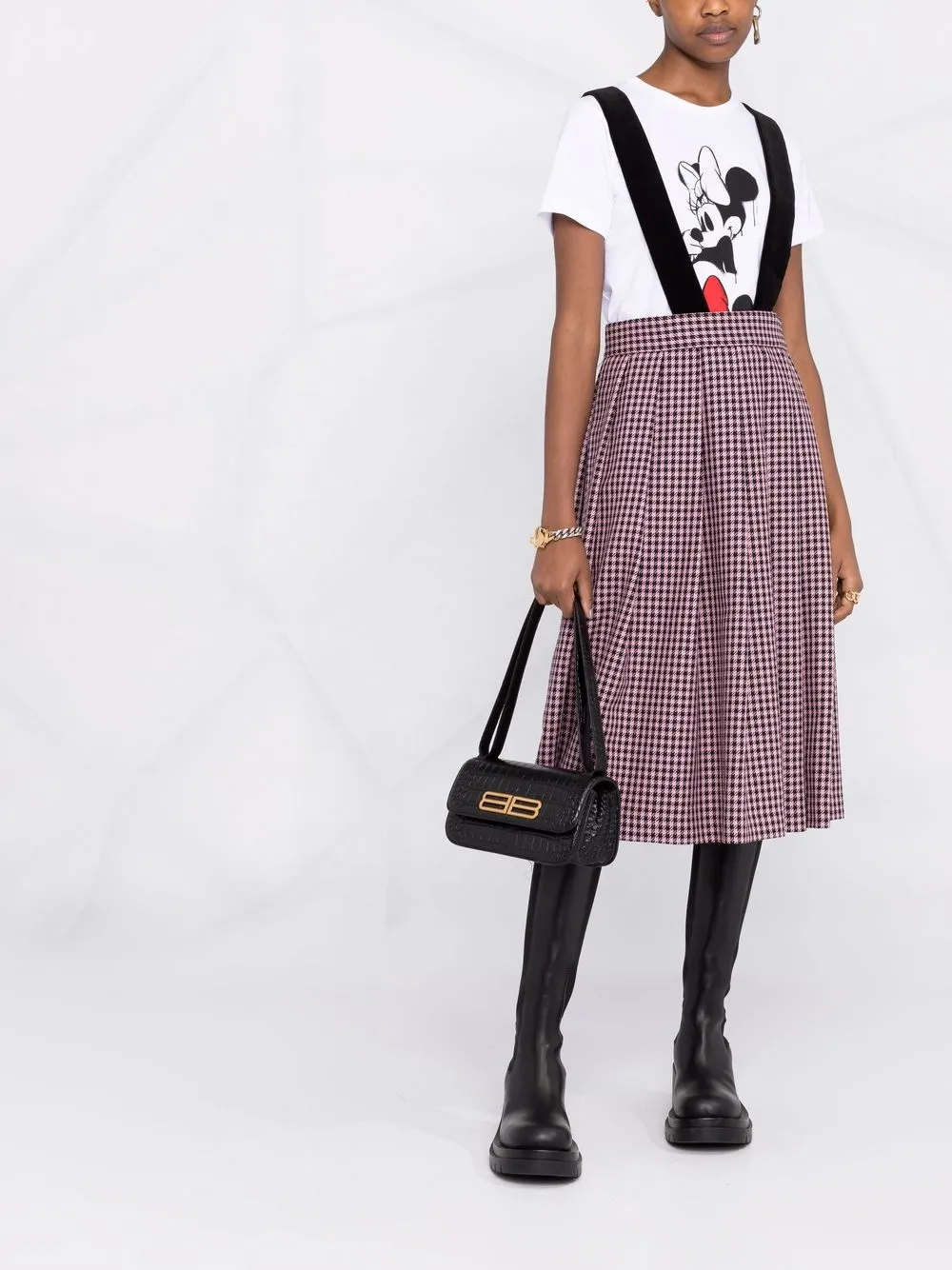 фото Comme des garçons girl клетчатая юбка с завышенной талией