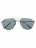 Cartier Eyewear Santos de Cartier pilot-frame sunglasses - Silver