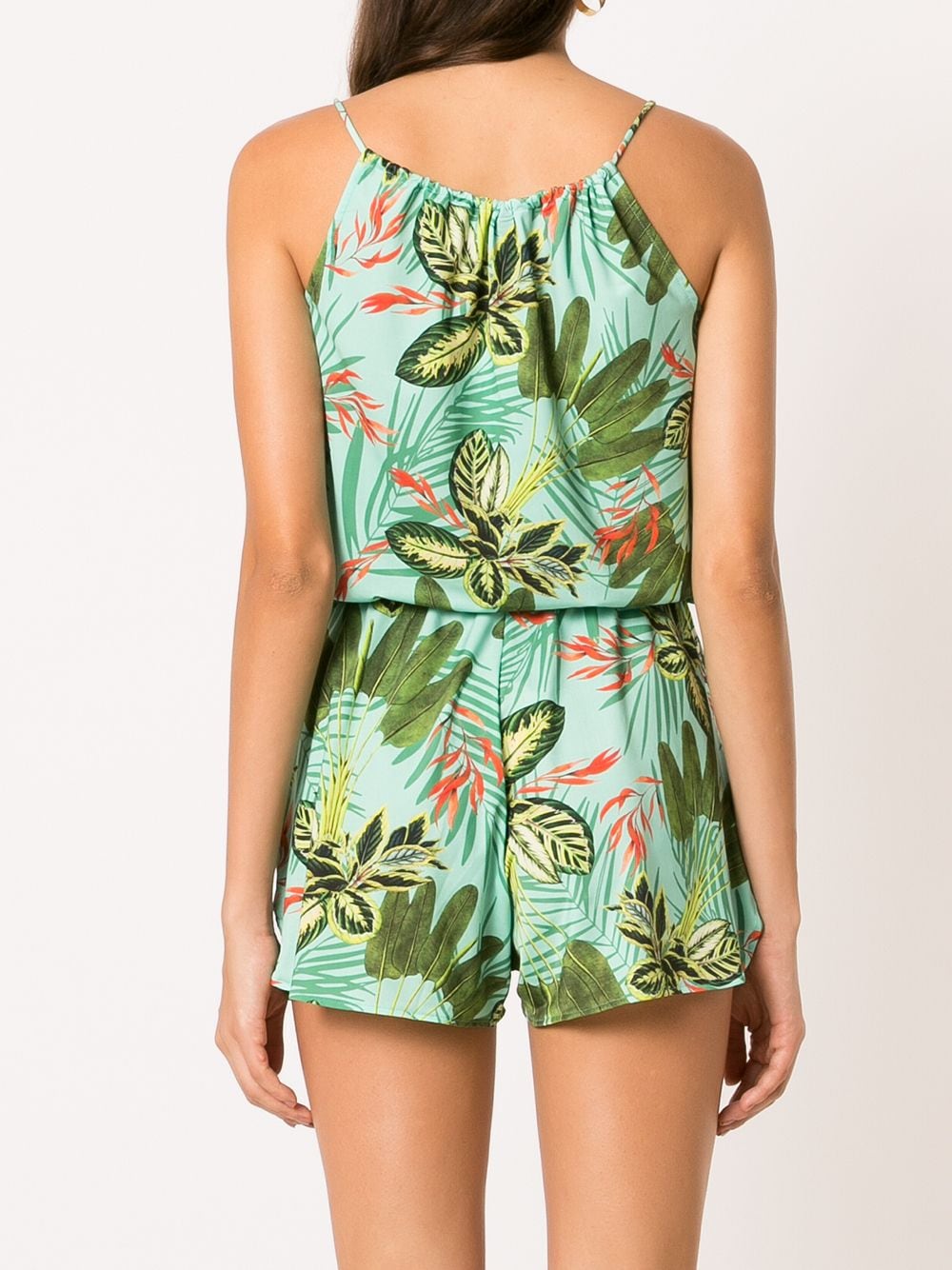 Shop Lygia & Nanny Laya Tropical Print Playsuit In Green