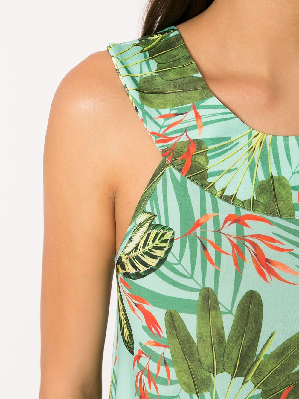 Shop Lygia & Nanny Manati Tropical Print Dress In Green