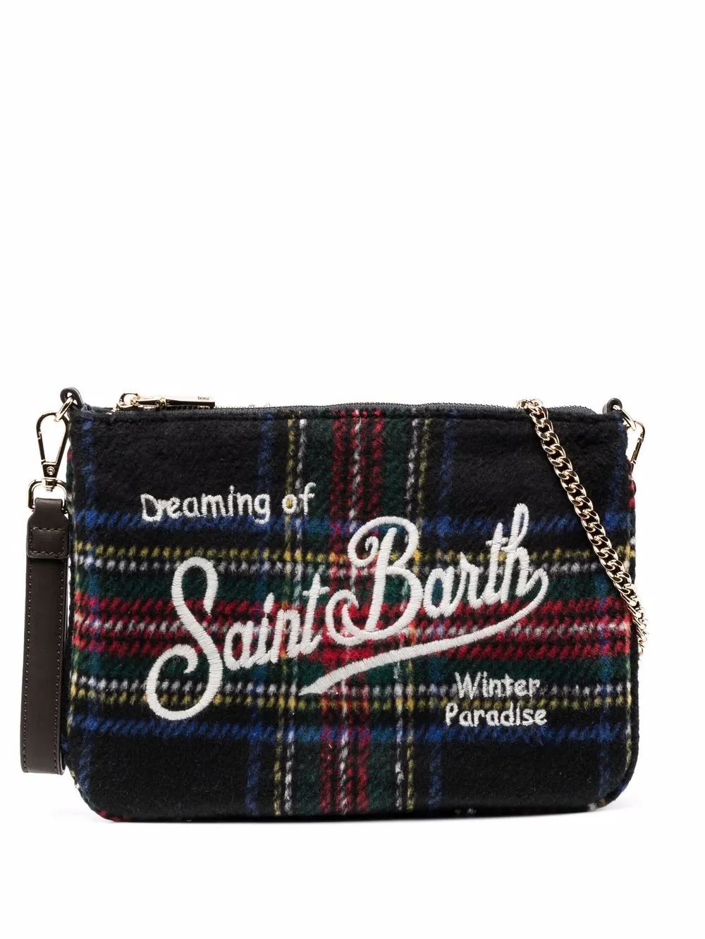 MC2 Saint Barth pochette Parisienne à motif tartan | noir | Image 1