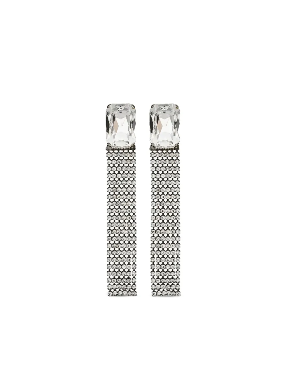 Saint Laurent rhinestone-embellished drop earrings | Silver | Image 1