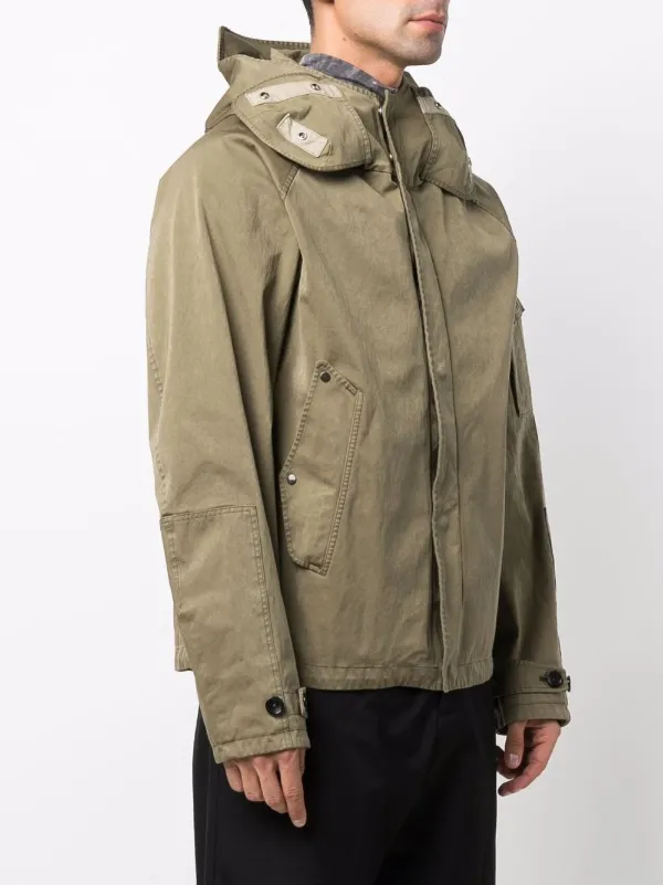 drawstring hooded jacket