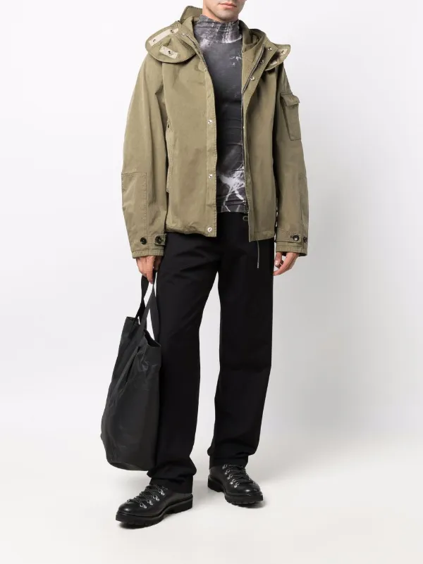 drawstring hooded jacket